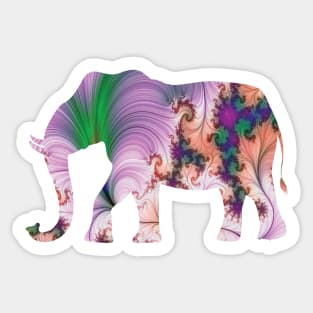 For elephants fans | Aesthetic Multicolored Elephant Sticker